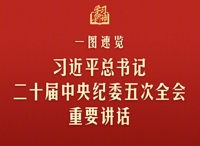 习近平在二十届中央纪委五次全会上发表重要讲话强调 ，以更高标准更实举措推进全面从严治党